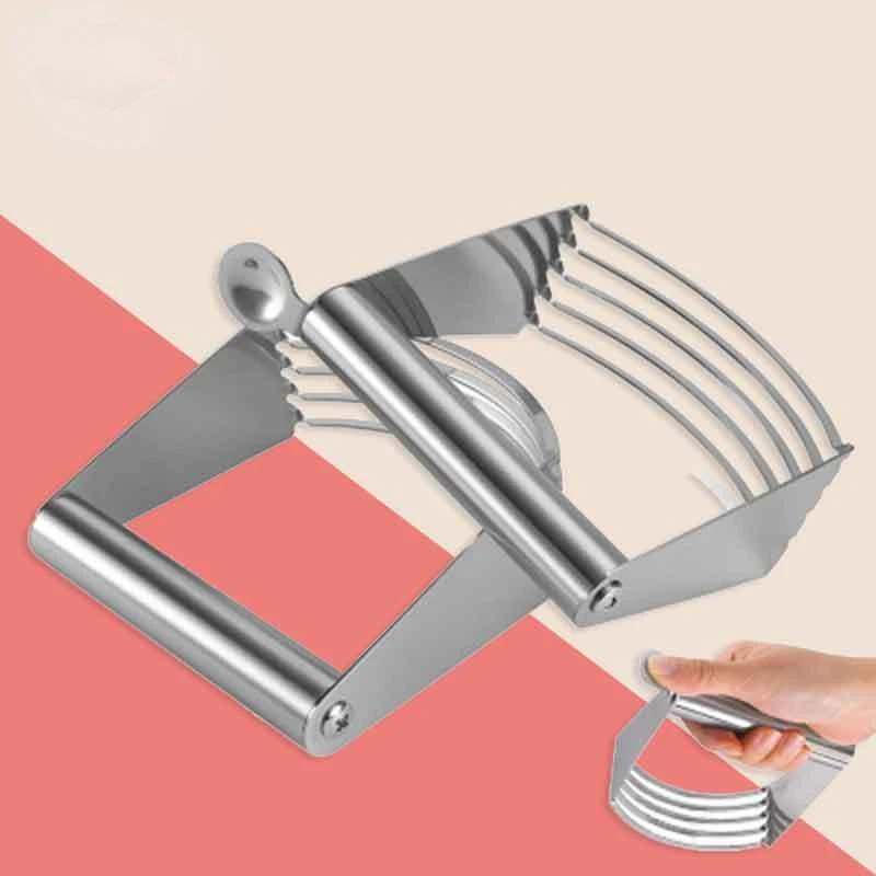Choice Stainless Steel Pastry Blender with 5 Blades and Wood Handle