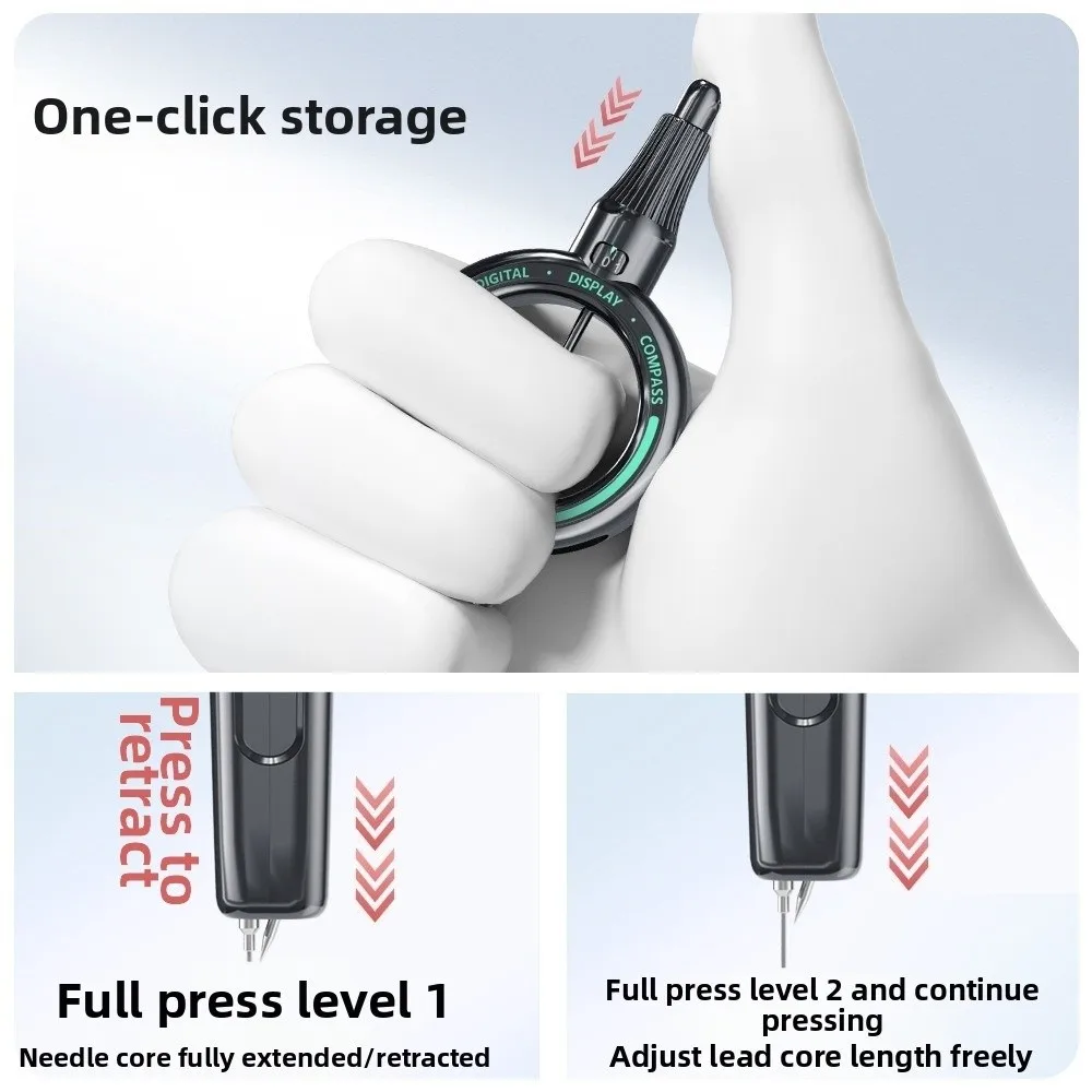 정밀 디지털 디스플레이 나침반 제도 도면 프레스형 원형 도면 게이지 엔지니어링 디지털 반경 디스플레이