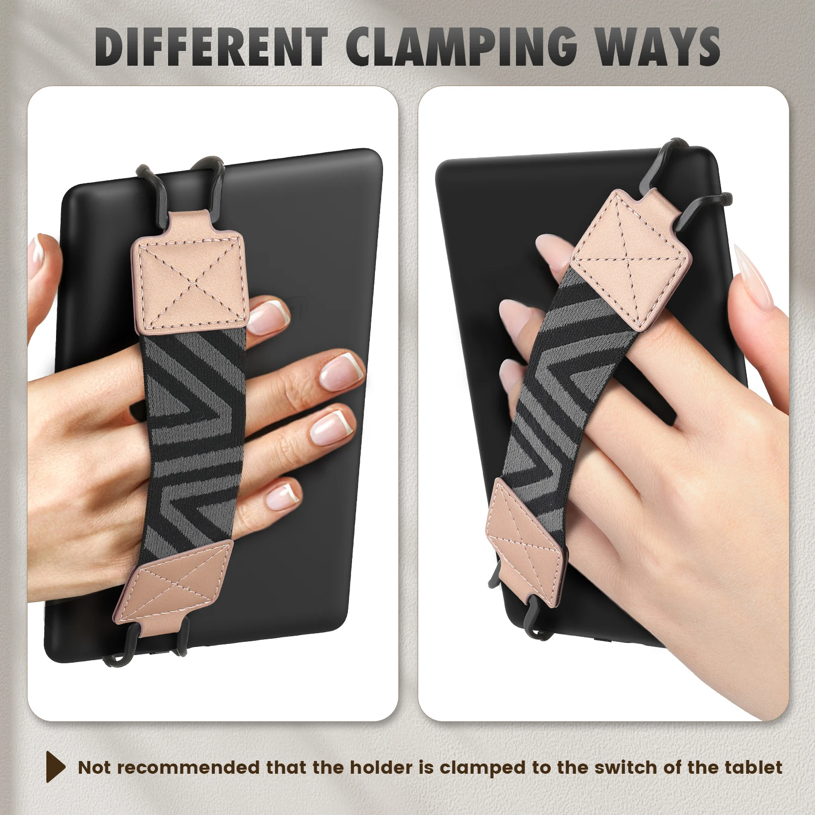 Leve Correia de Mão para Kindle Ereaders Tablet Fire Elasticidade Versátil Finger Grip Holder 8 - Imagem 2