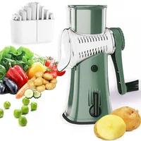 

Manual Vegetable Slicer Cutter Kitchen Accessories Multifunctional Round Rotate Potato Slicer Graters Cheese Shredder Gadgets