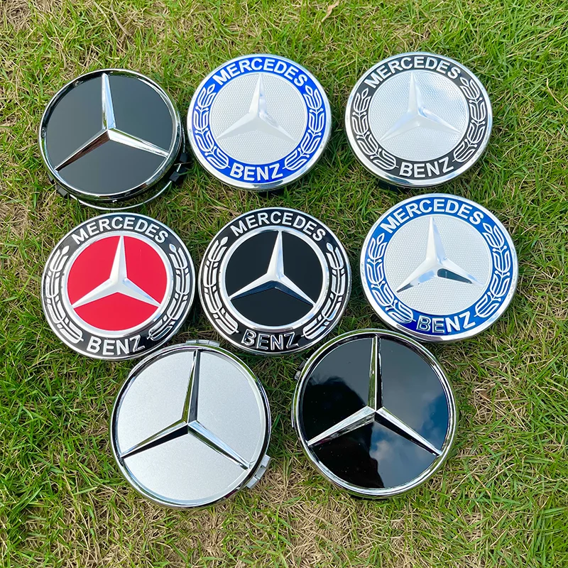 Wheel Center Caps 4pcs 56mm 60mm 68mm 75mm 3Pin Mercedes Benz Car Rim Hub Caps Emblem W202 W220 W213 W210 W164 E200 E260 E300