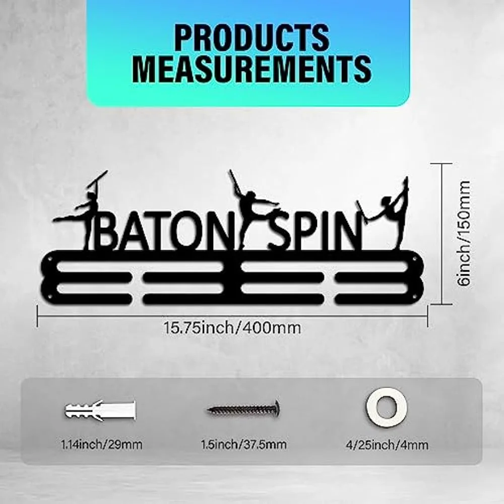 Porte-médailles Never Give Up Avec étagère Trophées Et Médailles Pour