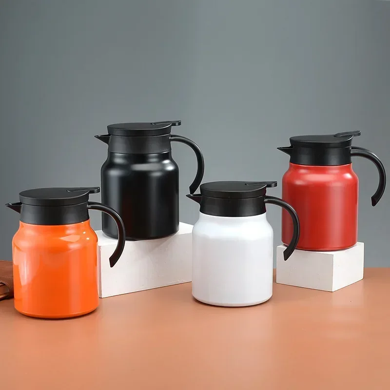 Edelstahl Teekanne 1L Mit Filter - Praktische Kaffeekanne Für Haus & Café