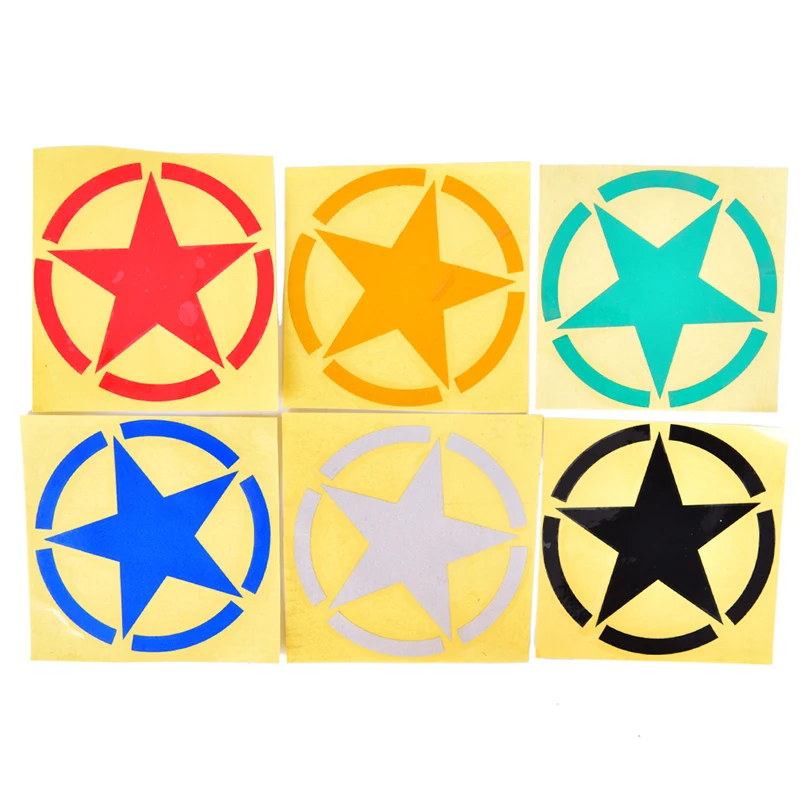 Motorcycle Sticker Decals G056 10x10cm Reflective Stars Motorcycle Safety Stickers Bike Helmet DIY Sticker Motorcycle GP ATV Fans Cars Sticker Decals