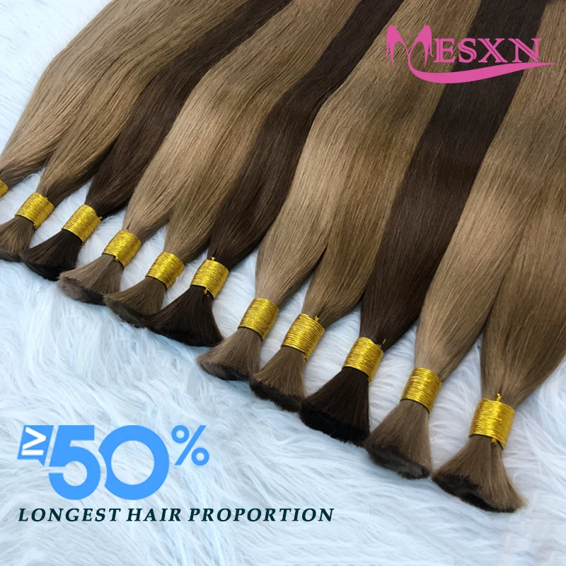 Human Hair Extensions Bulk 100% Real Natural For salon