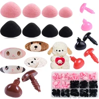 DIY Plastic Doll  Accessories Plant Plush Pink Triangular Nose Teddy Bear Toy Making Doll Material Needle Felting Bear Doll Toys 1
