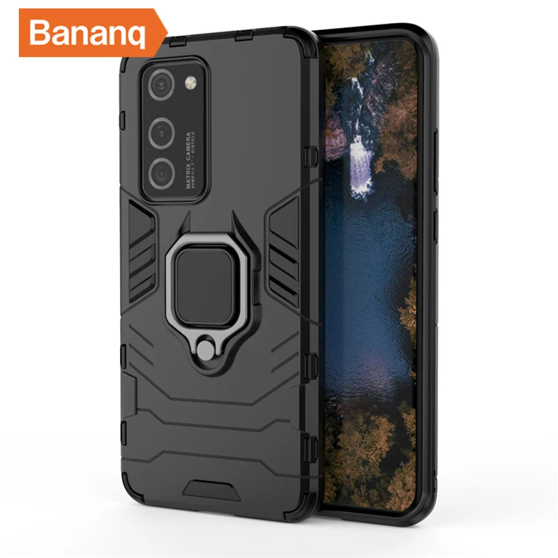 

Bananq Shockproof Armor Case For Huawei P50 P40 Lite E 5G P30 P20 Pro Ring Stand Cover For Mate 40 30 20 Pro Plus Lite 10 20X