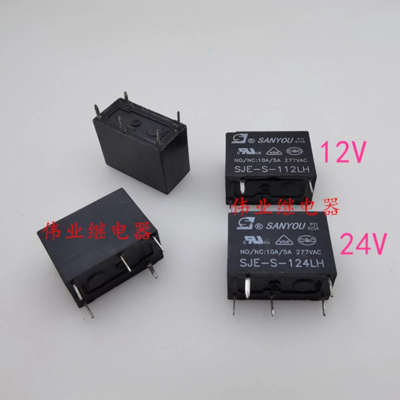 

(Абсолютно новое) 1 шт./лот, 100% оригинальное реле: Φ 12V 24V 5pins 10A-5A