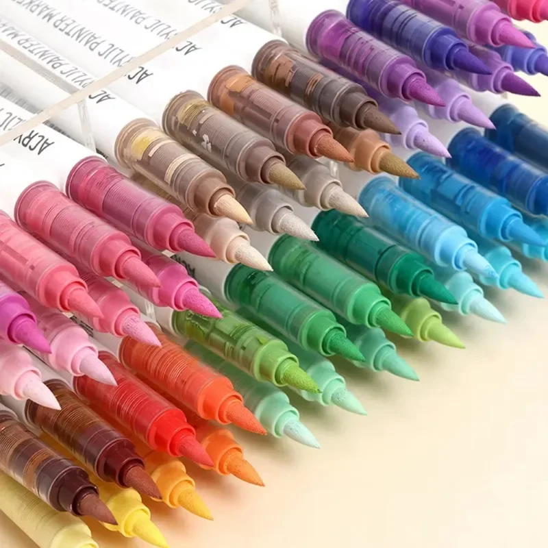 Color Marker Pens Pen Marker Marker Pens 18/36/54/81Colors/Box Propylene Marker Set for Card Crafts Glass Clothes