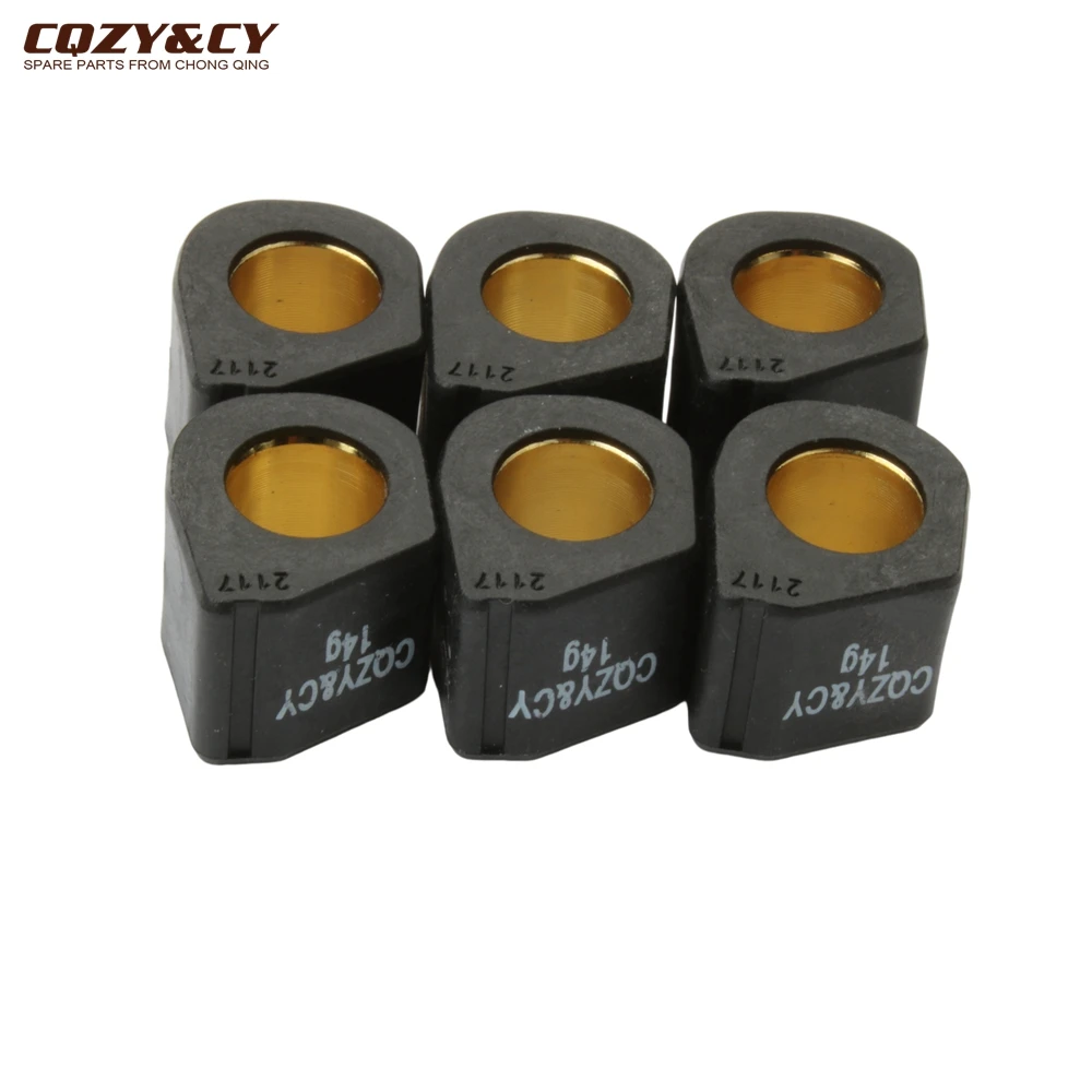 Racing Variator Roller Weights 21x17mm 9g 11.5g 13g 14g For Piaggio X8 X9 Hexagon Gtx Beverly Carnaby Liberty 180 200 250 300