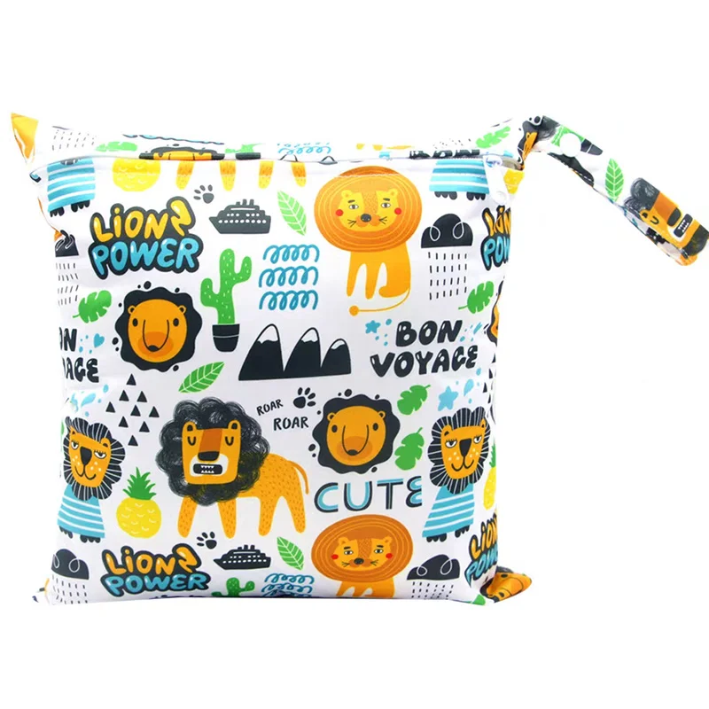 Mommy Diaper Bag for Baby Reusable Cloth Nappy Wet Bag Infant Portable Waterproof Stroller Dry Pail Pocket 28*30cm 3