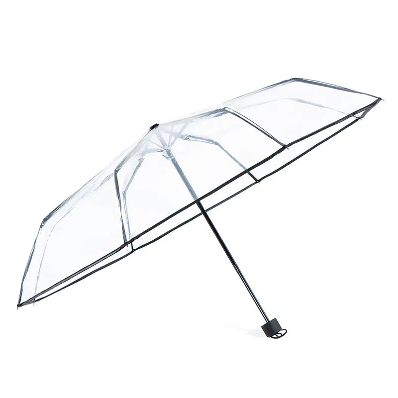 TransparentAutomaticUmbrellaWomensUmbrellaFoldingParasolForRainAndSunWindproofWomen