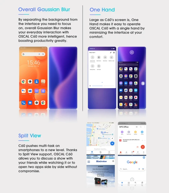 OSCAL Telephone Portable, C60 Smartphone Pas Cher Android 11,  4GO+32GO/SD-1TO, Écran 6,528 HD+, Batterie 4780 mAh, Caméra 13MP+5MP, Dual  SIM 4G, 2.4/5G-WiFi/GPS/Face ID/ 2Ans de Garantie : : High-Tech