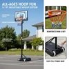 Basketball Hoop, 5-7 ft Adjustable Height Portable Backboard System, 32 inch Basketball Hoop & Goal, Kids & Adults Basketball Set with Wheels, Stand, and Fillable Base, for Outdoor/Indoor