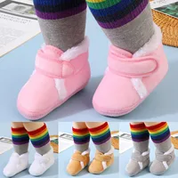 0-18 Months Newborn Baby Shoes for Boys and Girls Winter Warm Cotton Fashion Cute Snow Boots Comfortable Soft Sole Walking Shoes 1