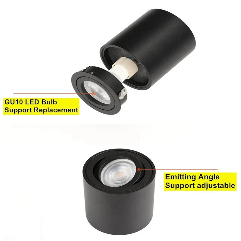 Elegant Surface Mounted LED Ceiling Downlight - Adjustable Wattage & Color Temperature