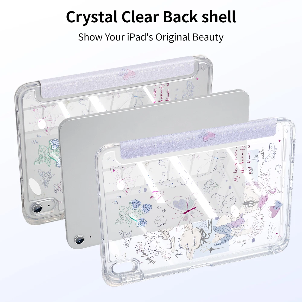 Sleek Magnetic iPad Case with Pencil Holder and Smart Cover Design