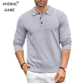 Pullover da uomo con bottoni maglione lavorato a maglia maglioni slim con collo a lupetto abito casual dolcevita maglione invernale pesante streetwear termico 1