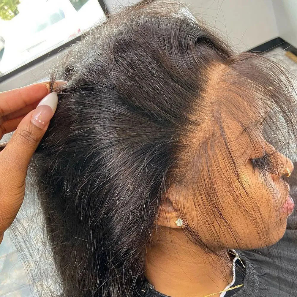 Human Hair Closure Human Hair Frontal Human Hair Lace Product Straight 13x4 Lace Frontal Brazilian Straight Human Hair 4x4 Lace Closures Only Pre plucked Natural Color Remy Hair 8-22inches