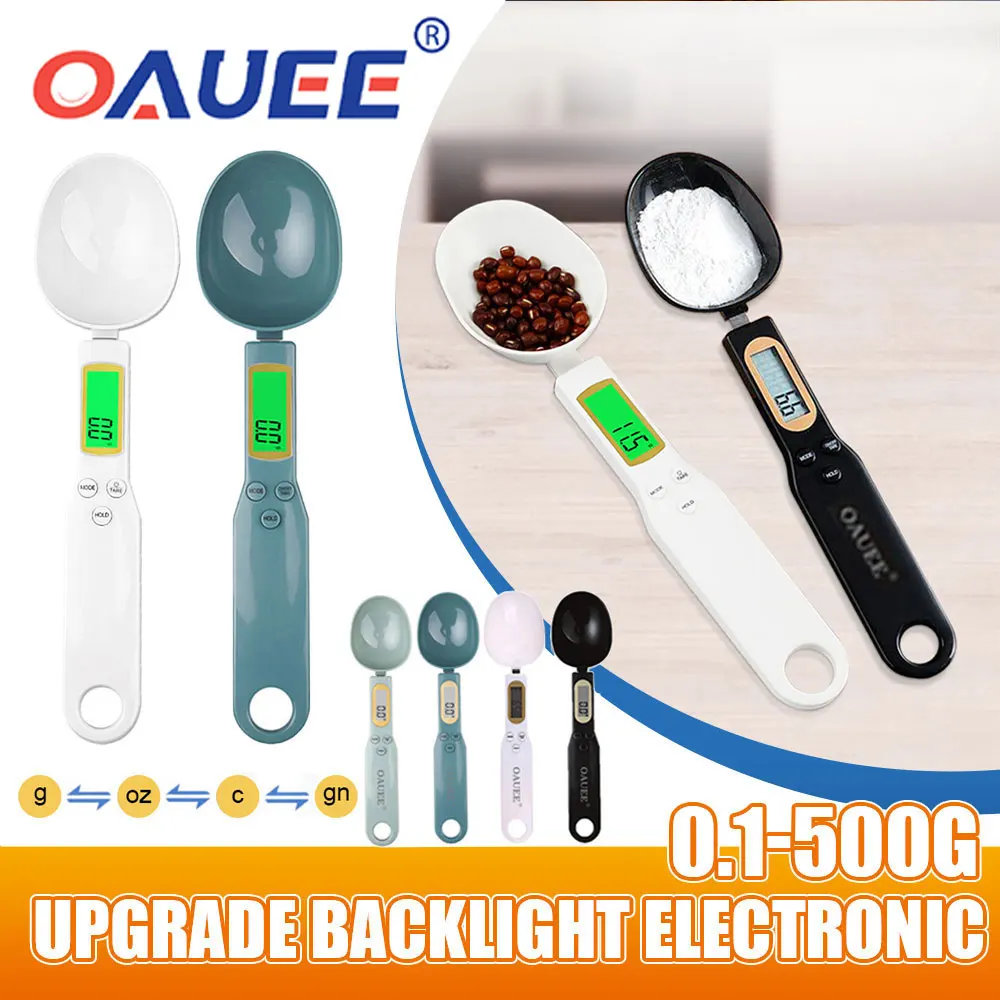 Electronic Kitchen Scale Upgrade Backlight Electronic Kitchen Scale 0.1-500g Weight Measuring Food Flour Digital Spoon Scale Kitchen Tool For Milk Coffee