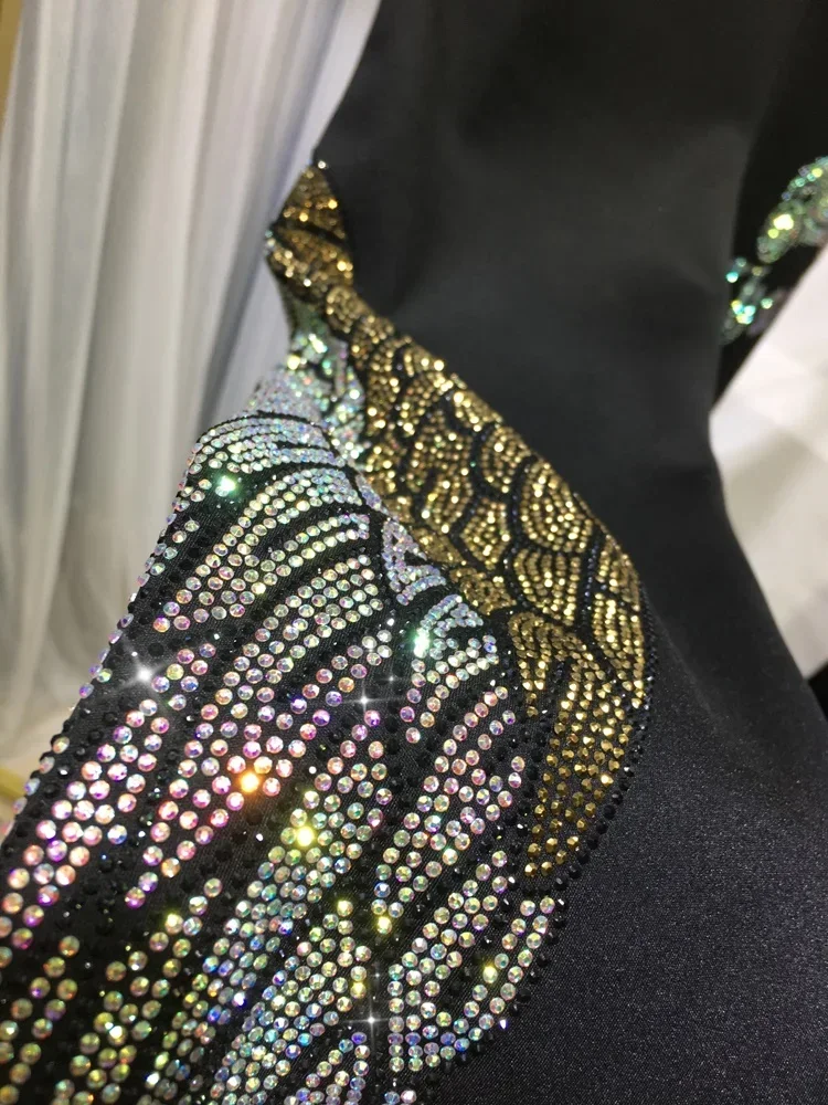 Heavy Industry Cartoon Rhinestone Slim Fit Leggings Women 2024 Spring and Summer Thin Bear Wings Black Tapered Pants Female