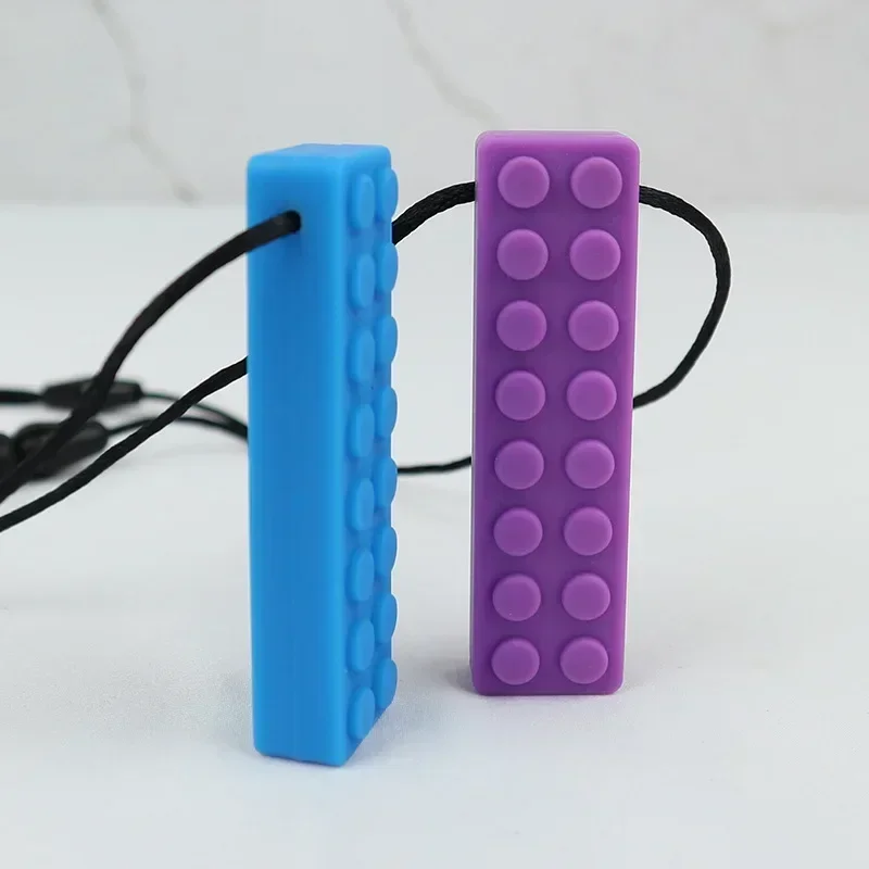 Baby Silicone Teether Kids Chew Necklace Sensory Chewy Pendant Oral Motor Toys Therapy Tools for Autism ADHD Chidren's Goods Hot