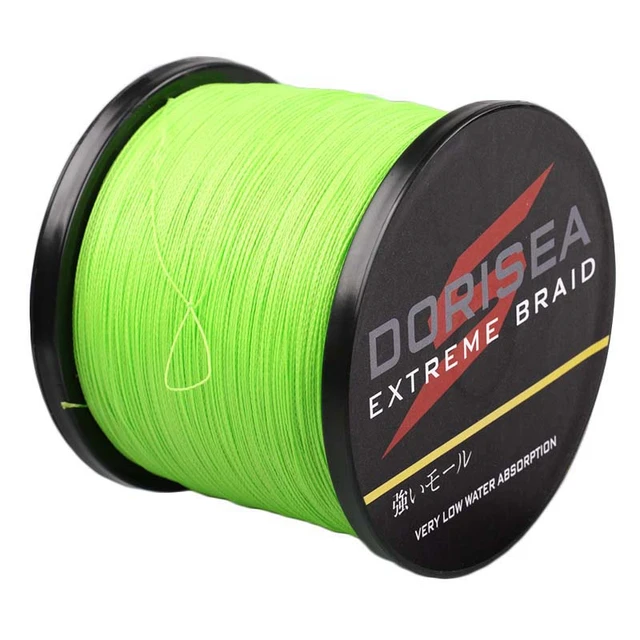 DORISEA Fluorescent Green 300m 4 Strands Multifilament PE Braid Fishing  Line 6-100LB