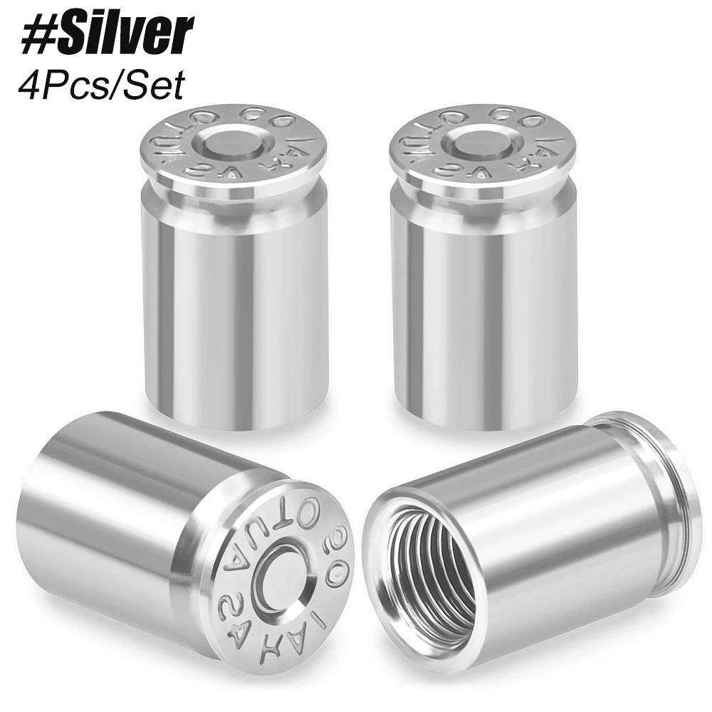 Universal Leak-Proof Tire Valve Stem Caps - Set of 4