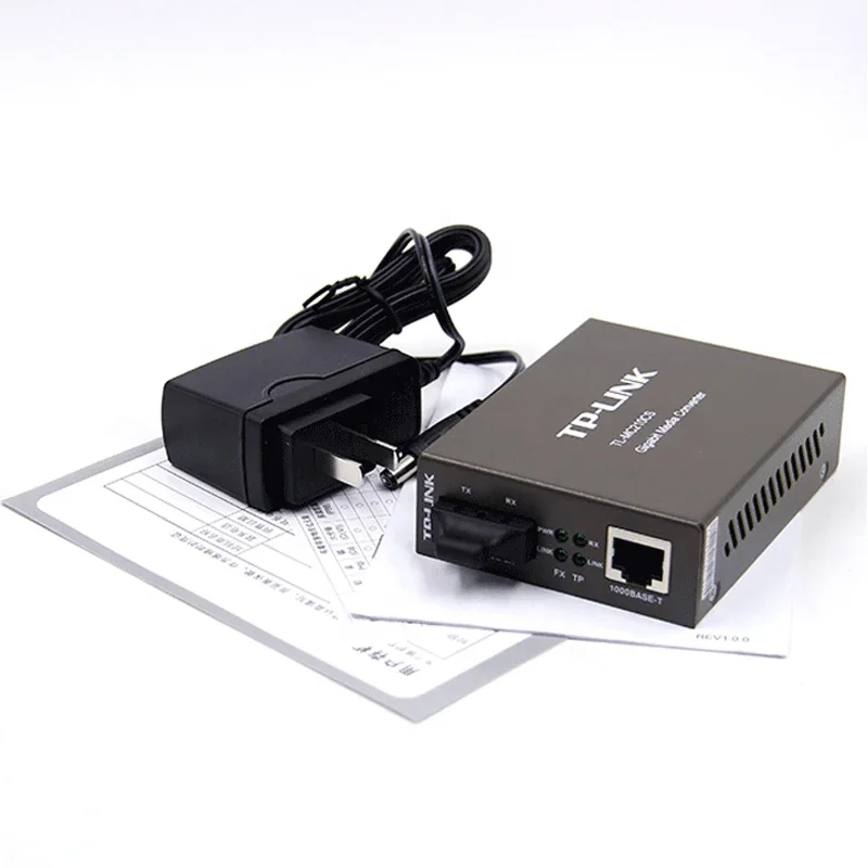 1쌍 TP-LINK TL-MC210CS 1000M SC 20km 단일 모드 광섬유 미디어 컨버터