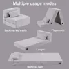 Folding Sofa Bed Floor Mattress for Kids with Pillow, Toddler Washable Folding Floor Nap Mat for Sleeping Daycare 6