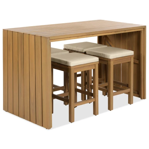 5-Piece Acacia Wood Bar Set 6
