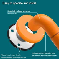 ด้ามจับห้องน้ำขนาด30/40/50ซม., ที่จับมีความปลอดภัยราวจับชั้นวางผ้าขนหนู 3