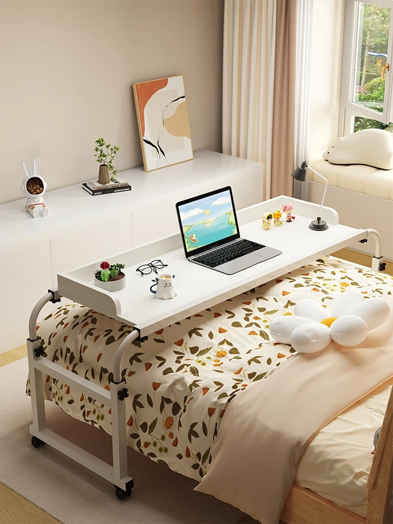 Cross-bed table for home use bed table movable desk computer desk bedroom bedside small table lazy people lift bed end table hockney s portraits and people