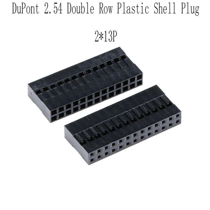 

20PCS DuPont 2.54 13P Double Row Plastic Shell Plug 2*13P Connector 26 Holes with Bumps Dupont Connector Pitch 2.54MM