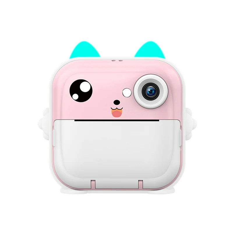 

Детская мини-камера с памятью 16 ГБ, HD цифровая фотокамера, камера с мгновенной печатью для девочек, рождественский подарок, розовый цвет