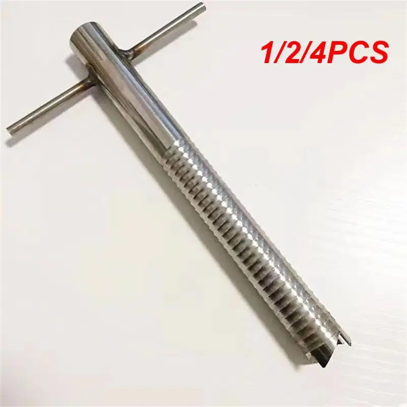 

1/2/4PCS Ice Nail Stainless Steel Not Easy Break Thickened Handle Sharp Mouth With Protective Sleeve Camping Equipment