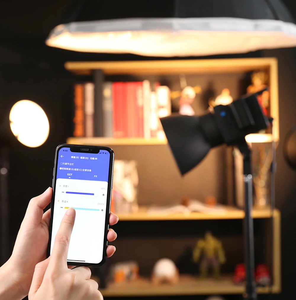 X100 RGB Bi-Color 100W LED Video Light Bowens Mount Photography Lighting APP Con