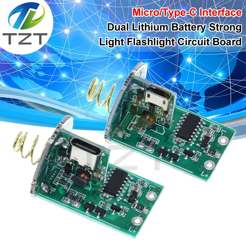 DIY Taschenlampensteuerung Hauptplatine Helligkeit einstellbare Ladeschutzplatine mit Schalter 15W ~ 20W LED-Treiber-Steuerplatine