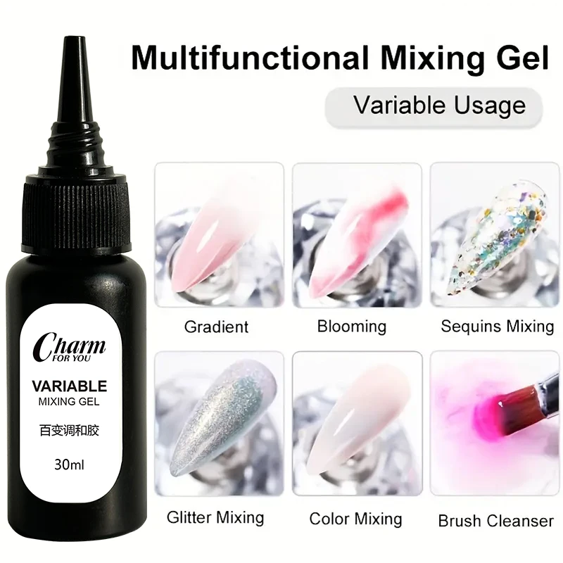 Gel per Miscelare e Applicare Glitter per Nail Art - immagine 2