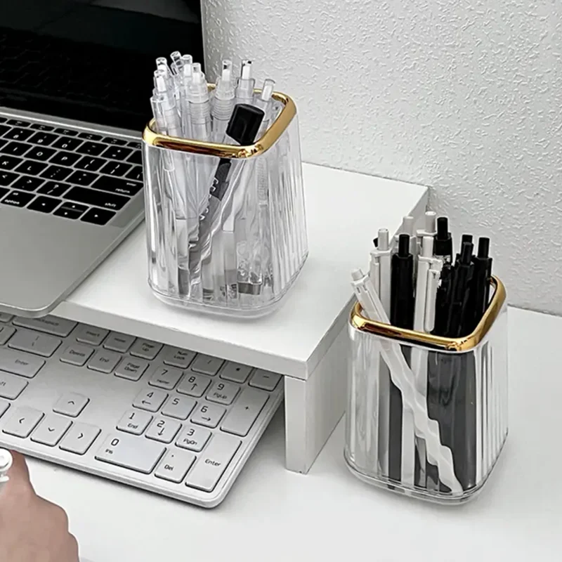 Makeup storage box 1pc Makeup brush bucket storage tube dressing table office desktop pen holder cosmetics storage box