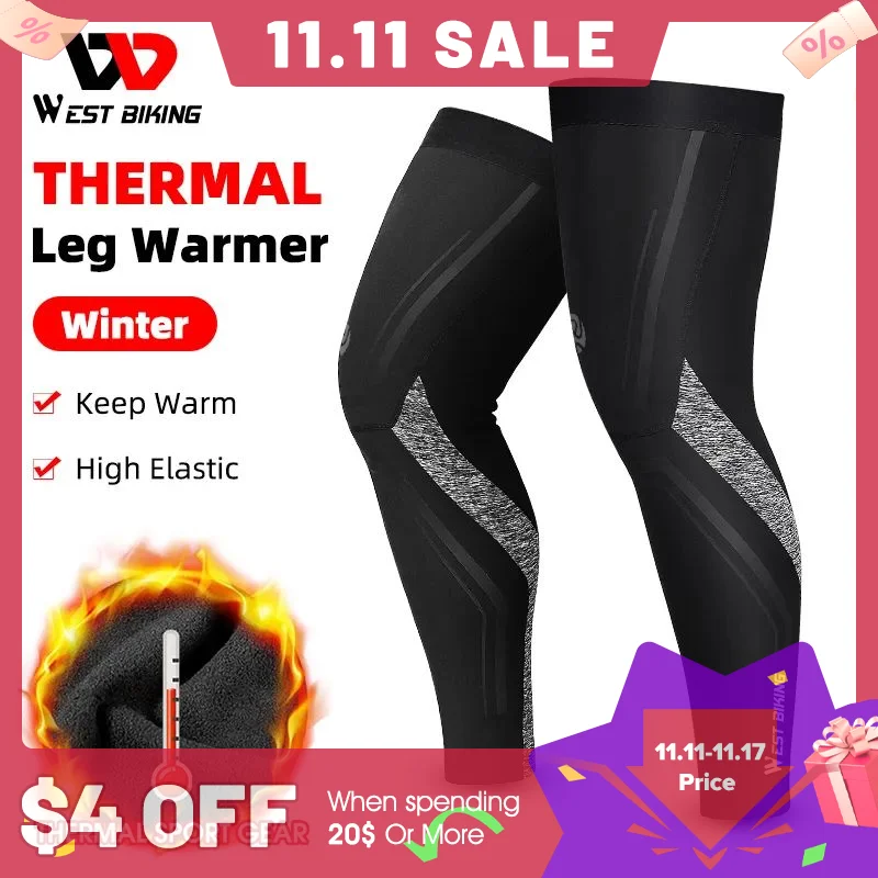 WESTBIKINGWarmWindproofBicycleLegWarmersMenWomenMTBCycling