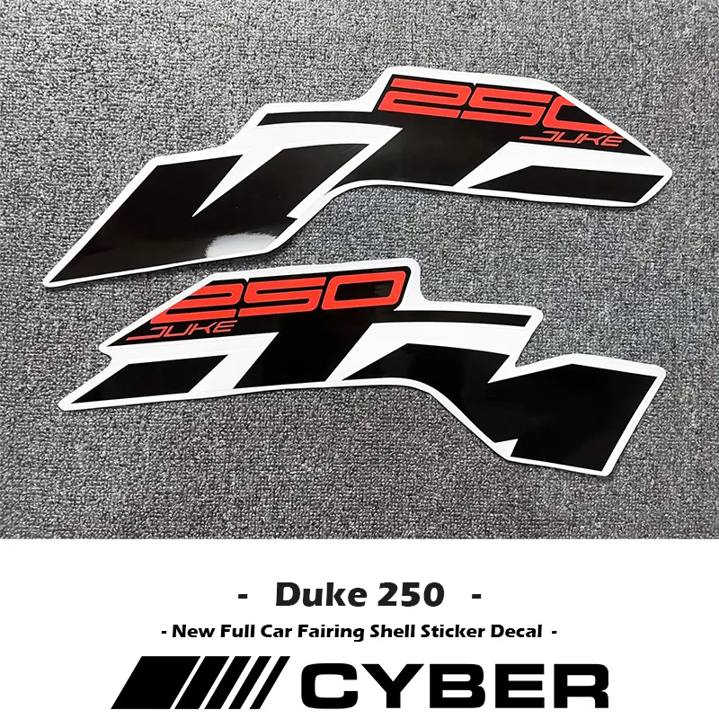 For KTM Duke 250 Duke 250 New Full Car Fairing Shell Sticker Decal Air Guide Groove Motorcycle Stickers 250
