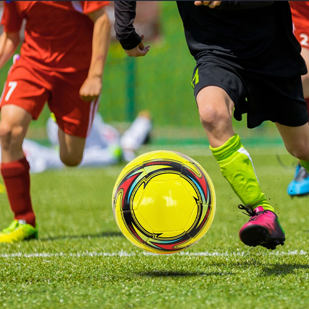 PU 가죽 축구 공, 어린이 학교 대회, 전문 축구 공, 방수, 압력 방지, 5 스포츠, 흰색