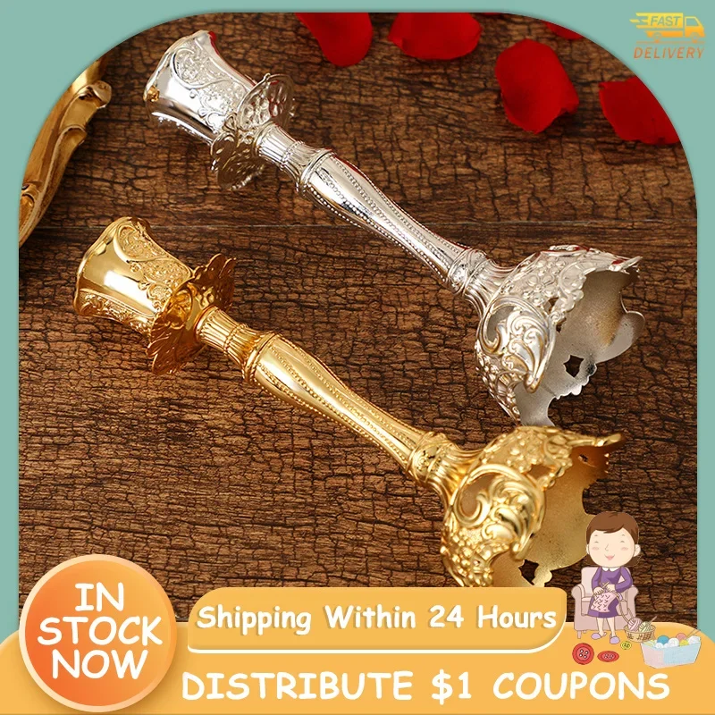 2Pcs Gold Candle Holder Candlesticks Candles Silver Wedding Europe Metal Candle Stand Wedding Table Home Decoration candle holders