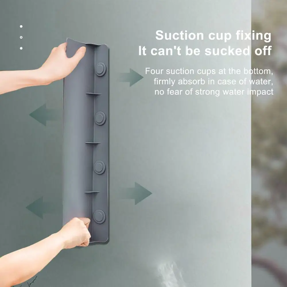 Description Picture 4 of itemKitchen Sink Water Splash Guards Sucker Flaps Kitchen Waterproof Splatter Screen Dish Fruit Vegetable Washing Anti-water Board