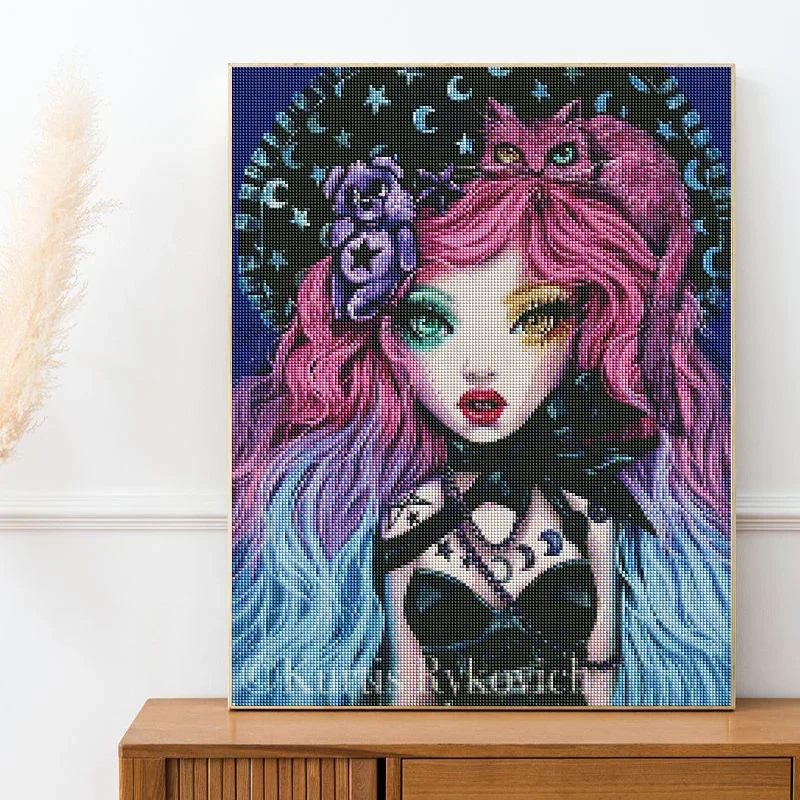 5D DIY Diamond Painting Kit girl Mermaid Princess ghost Art Full Square&Round Diamond mosaic embroidery Cross stitch home decor - 2