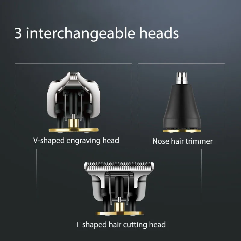 Kemei Hair Clipper Electric hair trimmer Cordless Electric Shaver beard Trimmer Men Hair Cutting Machine chargeable T9 razor