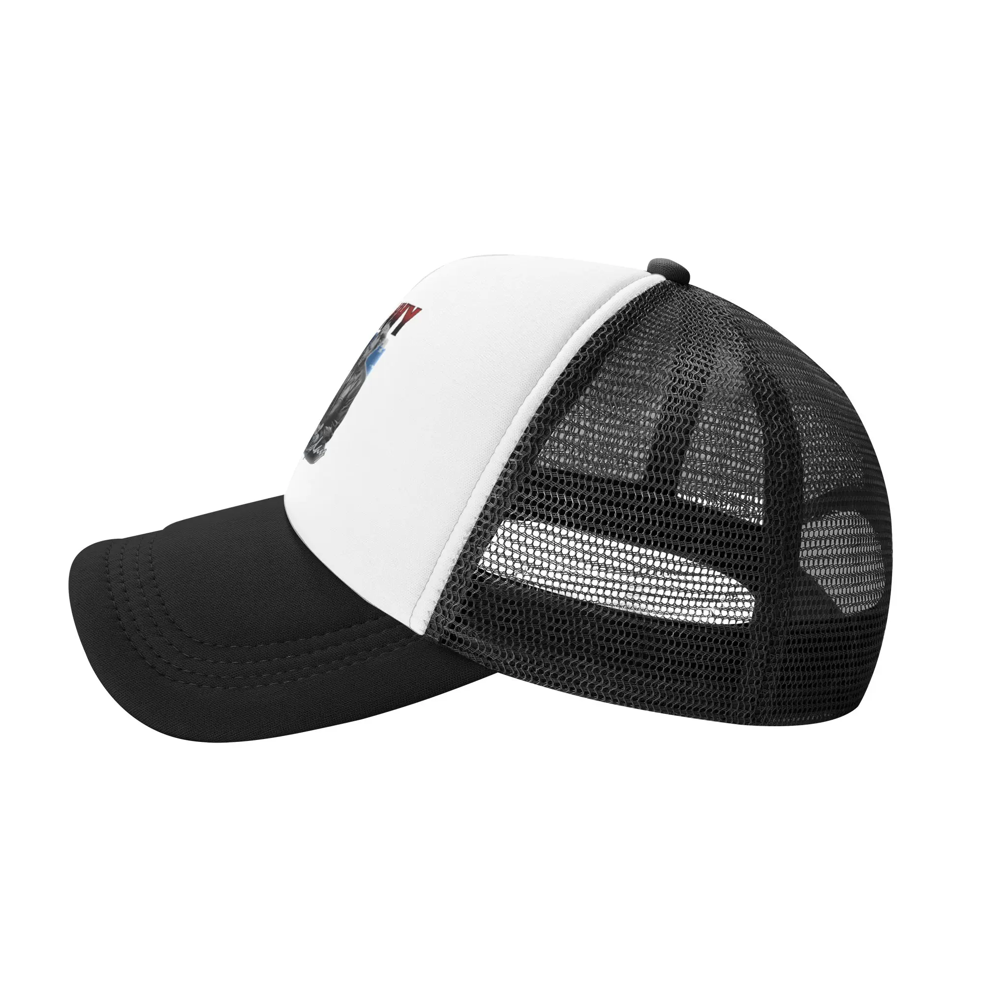 Punk Unisex Johnny Hallyday Trucker-Mütze für Erwachsene, französischer Sänger, Rockmusik, verstellbare Baseballkappe für Männer und Frauen, Sport-Trucker-Kappe – Detail 3