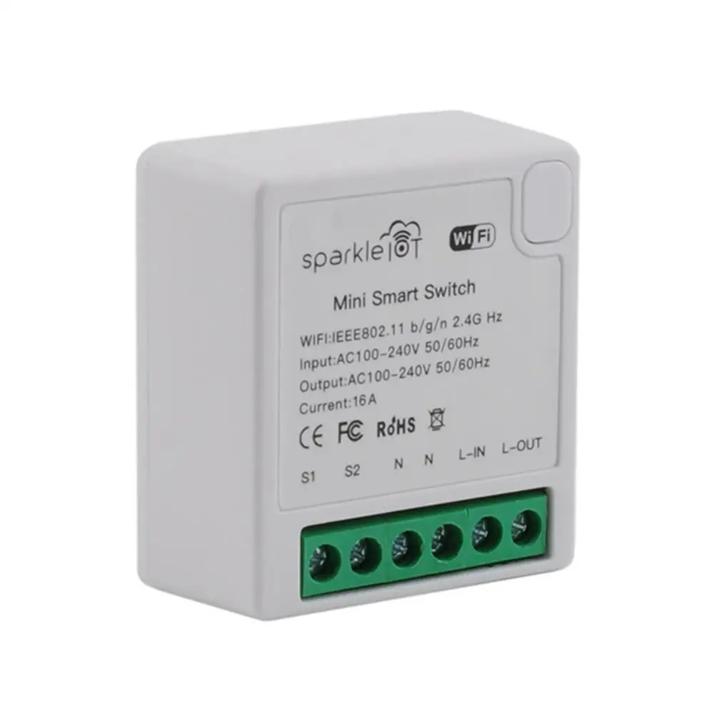 

WIFI Mini Smart Switch 16A 2 Way Control Breaker Via Alexa Alice Home Tuya Smart Life Cozylife Homekit
