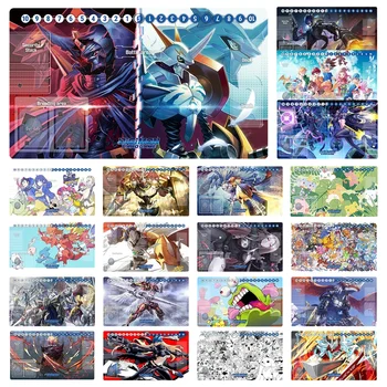 디지몬 플레이매트 옴니몬 레이디 데몬 벨제몬 임페리얼 드라마 보드 게임 매트 TCG CCG 트레이딩 카드 게임 매트, 애니메이션 마우스 패드 및 가방